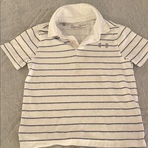 Under Armour Kids Polo with Navy Stripes